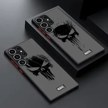 Case for Samsung Galaxy S26 S24 Plus S21 Note 20 10+ S25 Ultra S23 FE S20 S22 Funda Phone Cover Marvel The Punisher Logo 1