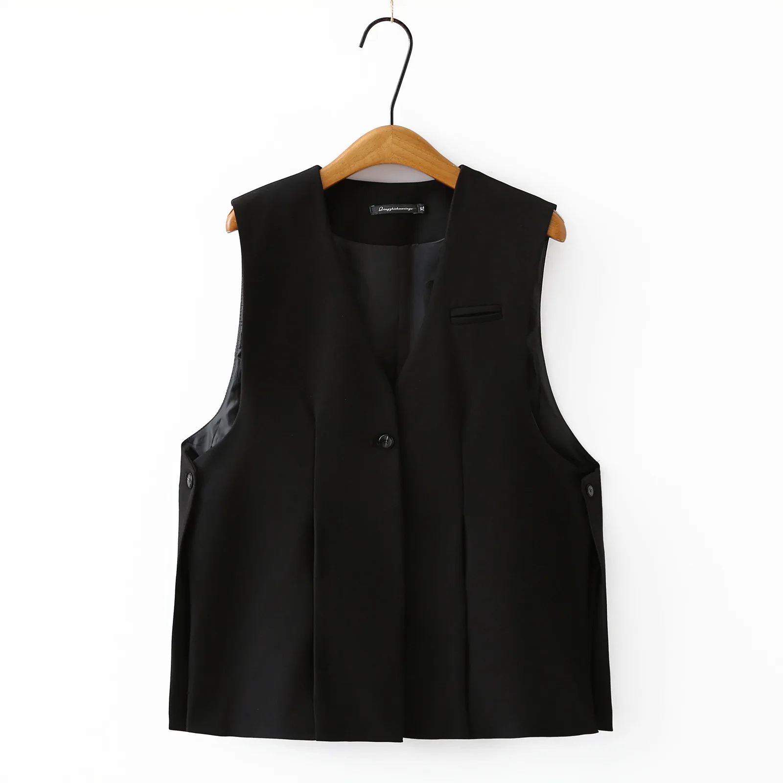 XXXXL Fashion Plus Size Women's Suit Vest New Autumn Style mid-length Casual Waistcoat 2516