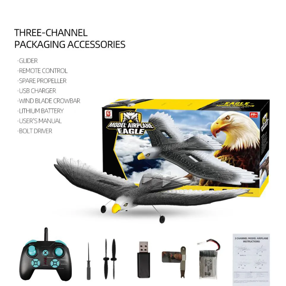 Camnoon Planador de controle remoto avião de controle remoto 2,4 GHz avião  de controle remoto voando brinquedos para adultos crianças meninos :  : Brinquedos e Jogos