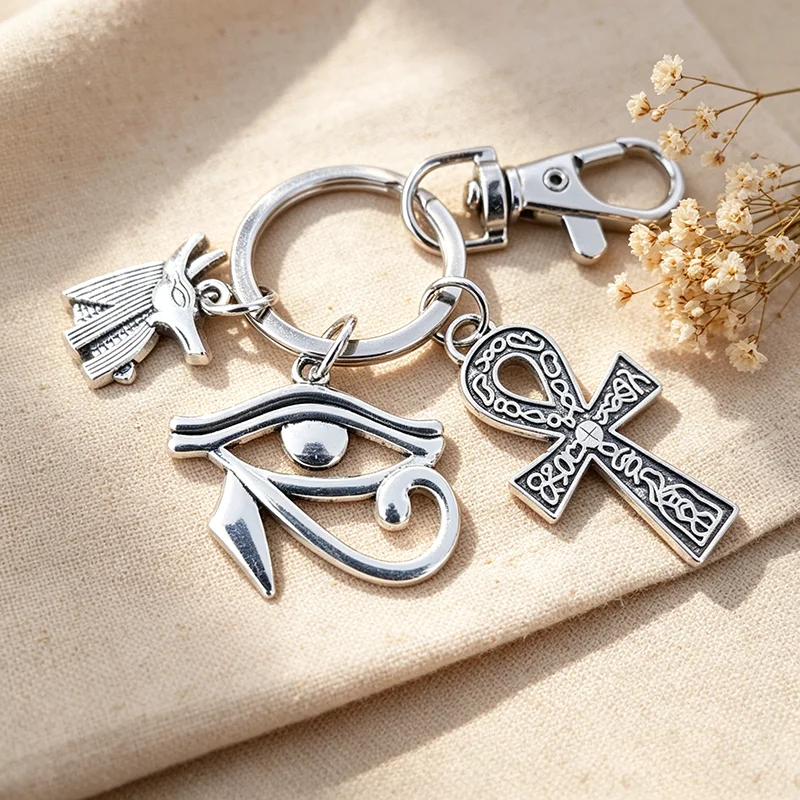 Ägypten Ankh Anubis Amulette Kreuz Schlüsselanhänger für Auto Frauen Männer personalisiertes Geschenk Hochzeit Souvenirs Gäste coole Dinge Handwerk