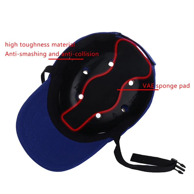 Casquette De Sécurité Anti-choc Avec Coque Intérieure ABS - Style Baseball, Multi-couleurs