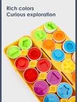 6Pcs Baby Smart Eggs Montessori Educational Toys For Children Color Shape Matching Recognize Toddler Intelligent Learning 6