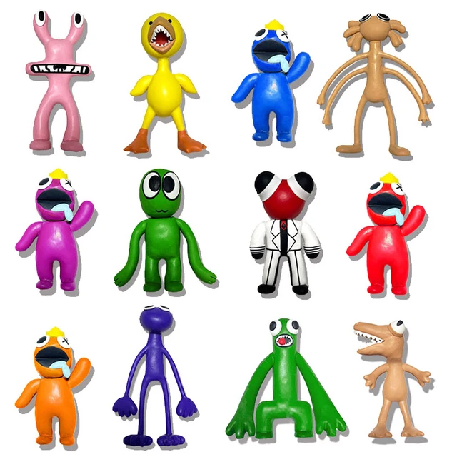 7pcs/set roblox arco-íris amigos minifiguras engraçadas montadas