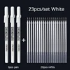 Permanent Art Paint Marker Set 0.7mm White Gold Silver Gel Pen Metalic Marker Pens for Kids Black Paper Writing Painting 5