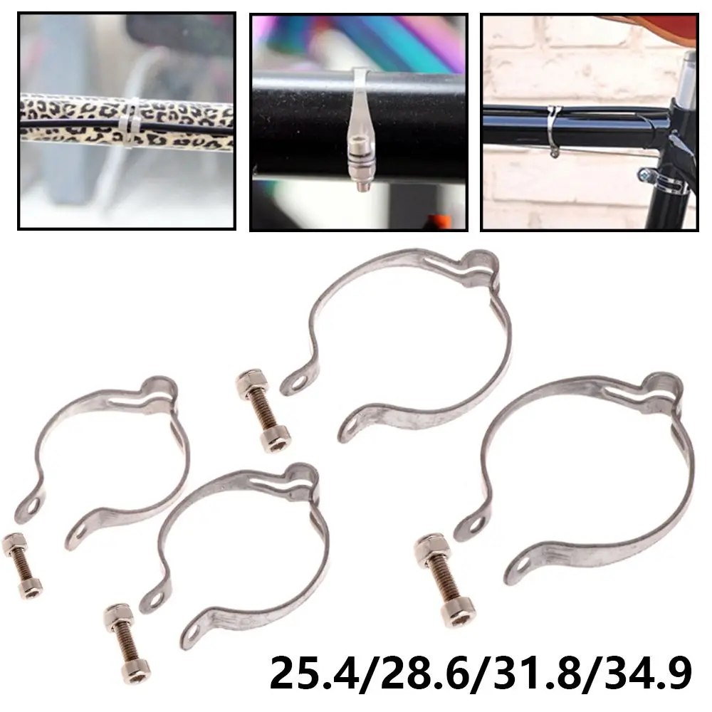 Brake Line Clamp Stainless Steel Wire Fixed Ring Organization Bicycle Pipe Buckle Cable Clip Bike Parts Accessories