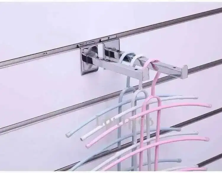 1 stücke Wand Slot Regal Klammern Glas Platte Unterstützung Klammern Universal Aufhänger Haken Unterstützung Arm Hardware Stange Metall Rack – Detail 3