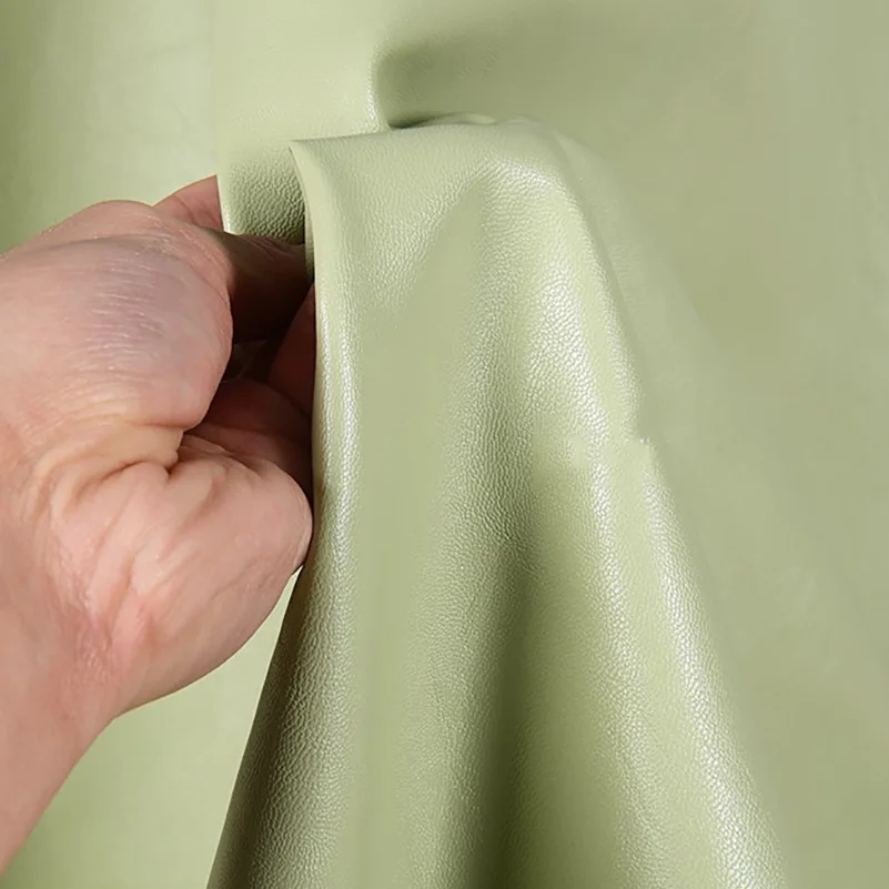 Matte PU Soft Leather Fabric for Sewing Motorcycle Jackets by Half Meter