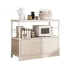 Nordic Multi-layer Kitchen Cabinets Modern Kitchen Furniture Home living room Storage Cabinet with Door Wooden Storag Rack W 2