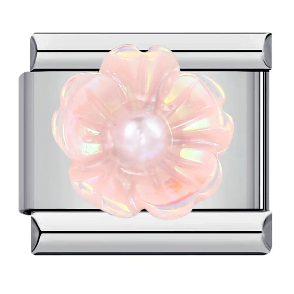 Neue Mode Y2k Niedliche Damen Glasierte Rosen-Blumen-Kleeblatt-Anhänger Passend für 9mm Edelstahl-Armbänder DIY Schmuckherstellung Geschenke – Detail 6
