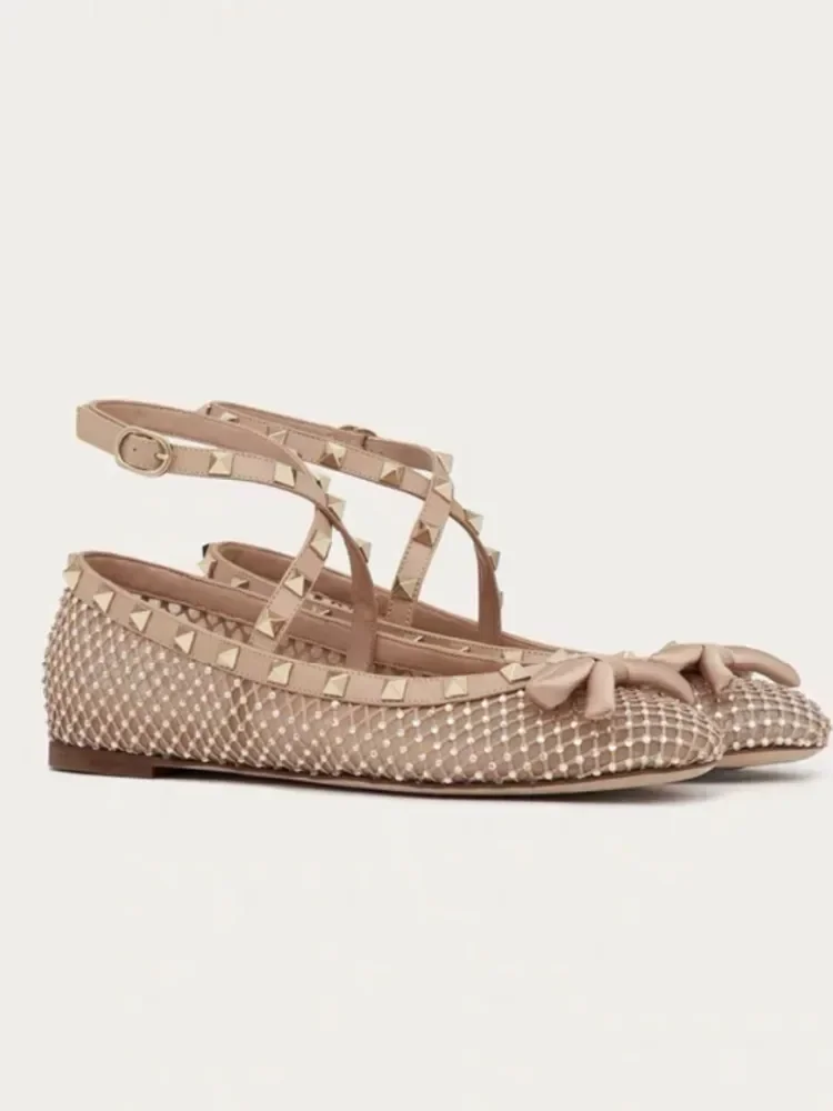 2024 Estate Nuove Donne Balletto Scarpe Piatte Moda Testa Quadrata Comoda Mary Jane Studente 34-44 Grandi Scarpe Piatte 4