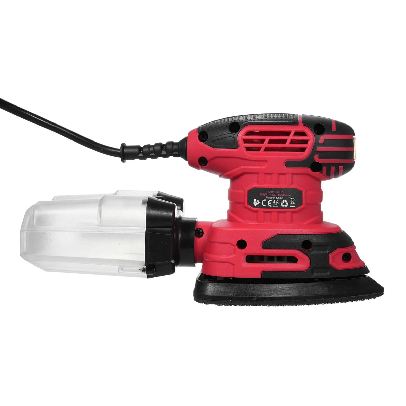 Compact Electric Sander Detail Sanding Machine 13000 OPM Woodworking Tools for Wood with Dust Collection Bag 20 Sandpapers electric sander sanding paper