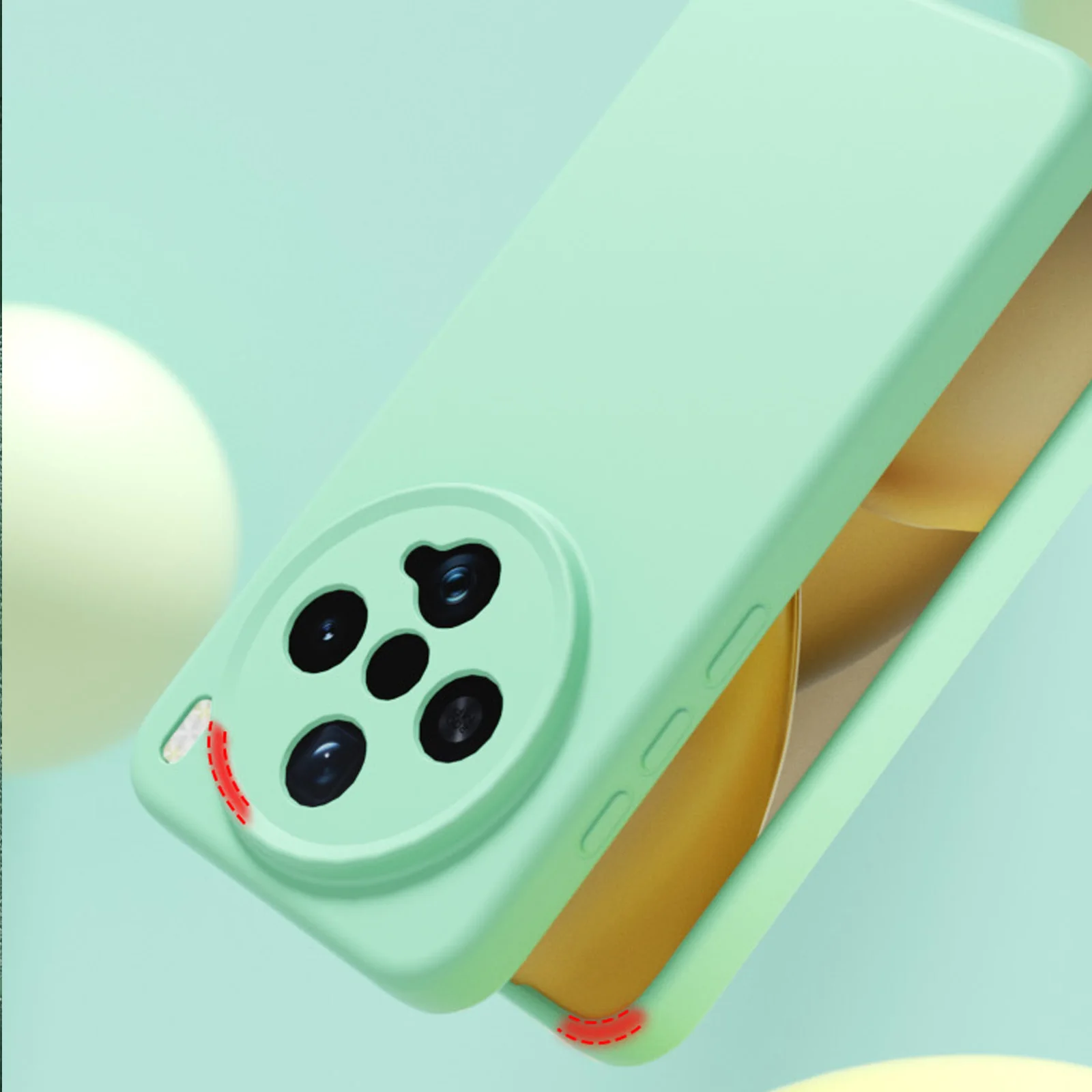 Shockproof Soft Liquid Silicone Phone Case with Slim Skin and Precise Camera Protection
