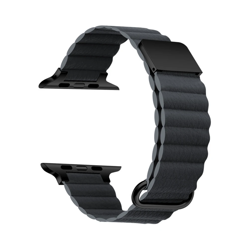 Elegant Leather Magnetic Strap for Smartwatch - Women's Fashion Bracelet