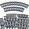 Straight train tracks Curved accessories car blocks Building Sets DIY 10-100 pcs kids toys moc bricks City switch rail crossing 1