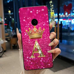 Black Shockproof Soft Case with Fashion Letter Crown Pattern for Nokia 110 4G (2023) (HEI - TPU3A)