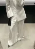 V-neck single breasted suit with waistband and three-dimensional cut suit jacket for women 6
