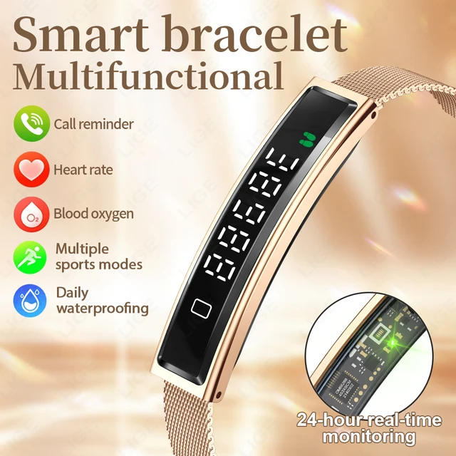 LIGE Women Smart Bracelet With Heart Rate Monitor