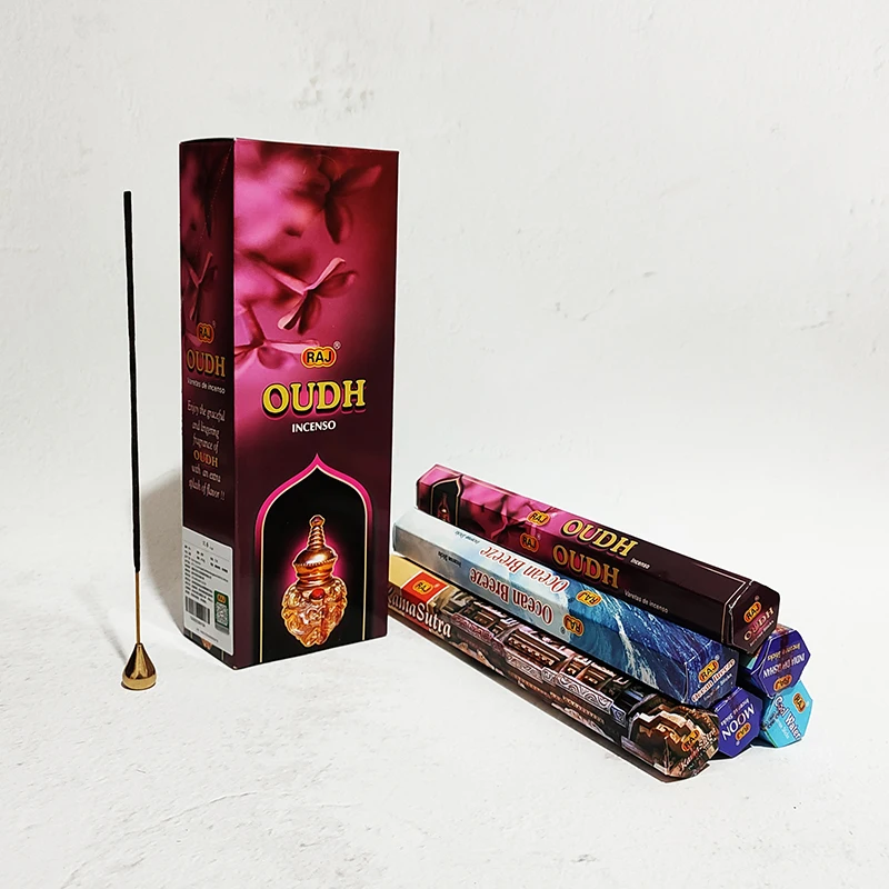 RAJ Indian Incense OUDH Moon Fragrance Stick Incense 6 Small Boxes/lot