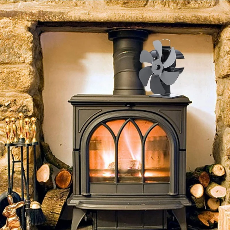 Top Deals 6 Blades Heat Powered Stove Fan Home Fireplace Fan Quiet Log Wood  Burner Ecofan Efficient Heat Distribution Equipment _ - AliExpress Mobile