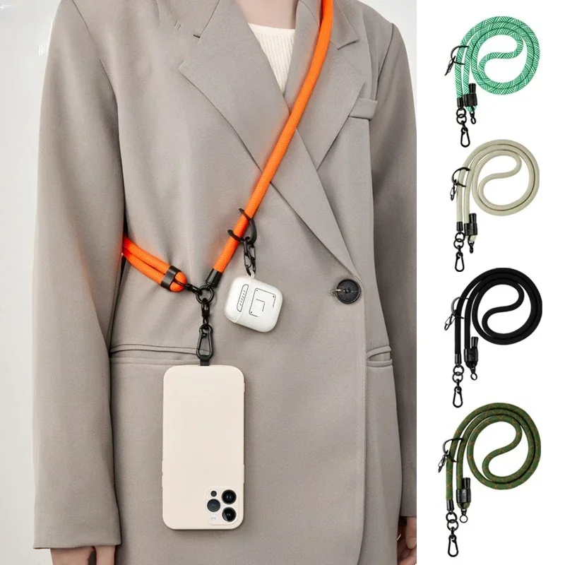 Adjustable Crossbody Phone Lanyard Strap with Neck Hang Cover, 10mm x 120cm