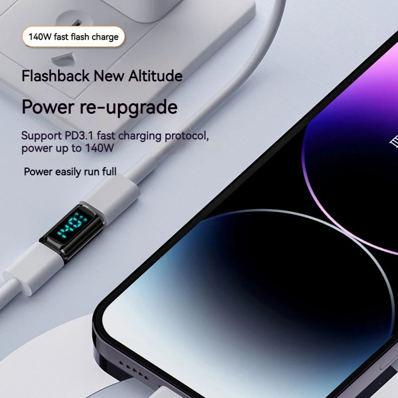 140W Digital Display USB4.0 40Gbps Type-C OTG Adapter 8K@60Hz Vedio USB-C Cable Fast Charge Converter For Notebook Macbook Phone otg adapter usb to type c adapter type c adapter