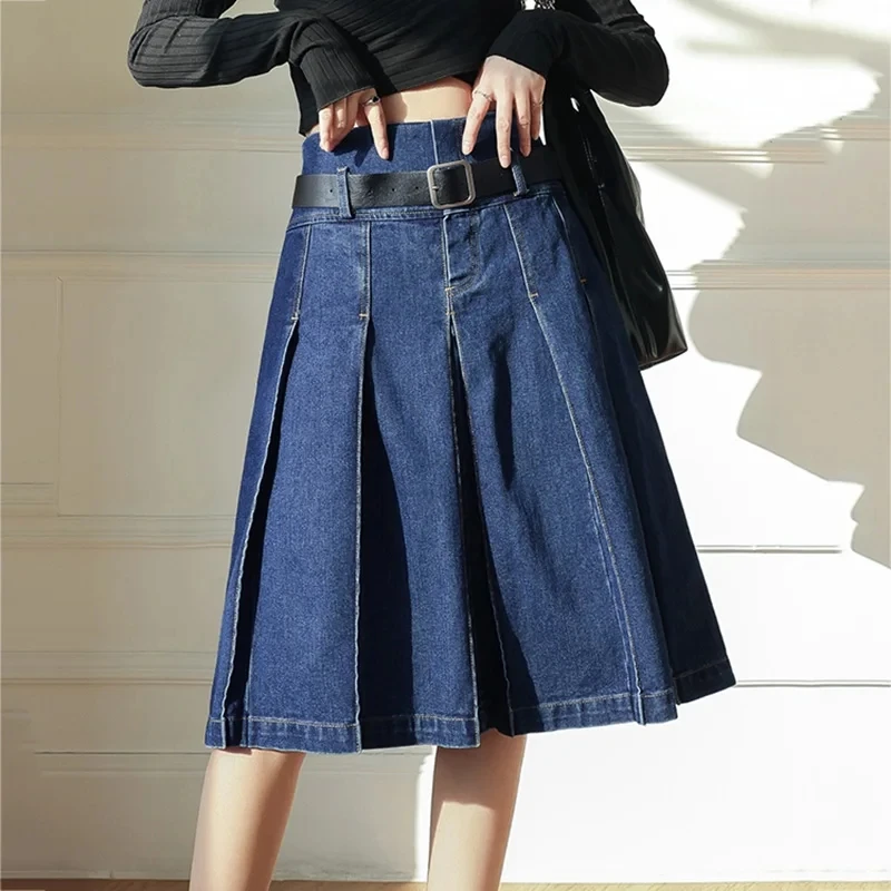 Jupe Plissée FatFace Femme - Bleue - Taille 8 - Coton Et Viscose - Occasion Parfait état