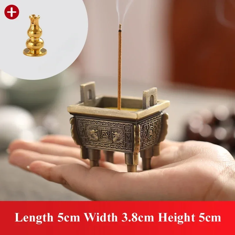 Mini Ding Shaped Incense Burner Home Indoor Tea Ceremony Decor Fragrance Sandalwood Vertical Antique Incense Insertion Seat, 1Pc