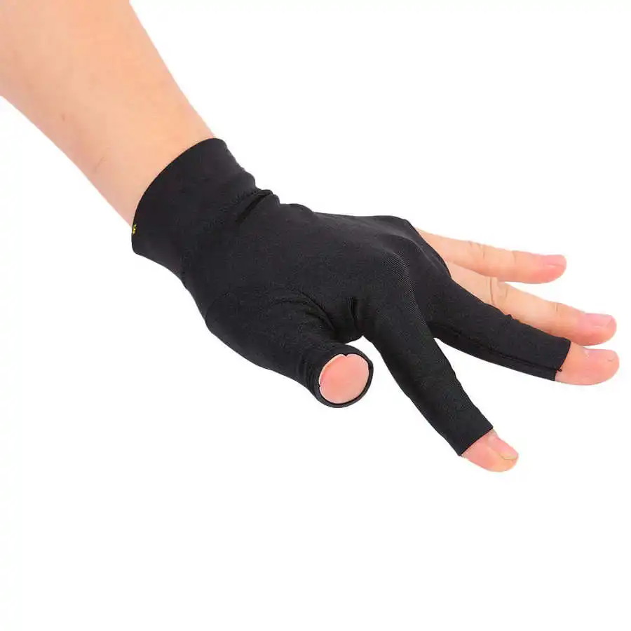 Description Picture 5 of item4 Pcs Pool Shooters Open 3 Fingers Glove Professional Spandex Snooker Billiard Glove Pool Left Hand Three Finger Glove