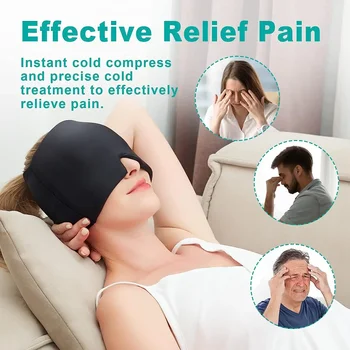Alternative view of Migraine Headache Relief Gel Hat Cold Therapy
