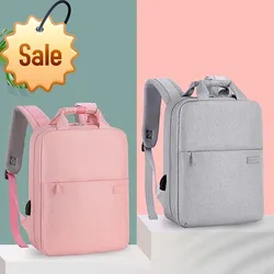 Computador saco de ombro duplo mochila feminina 15.6 polegada notebook saco para homem lenovo xiaoxin 14 apple 13 polegada huawei