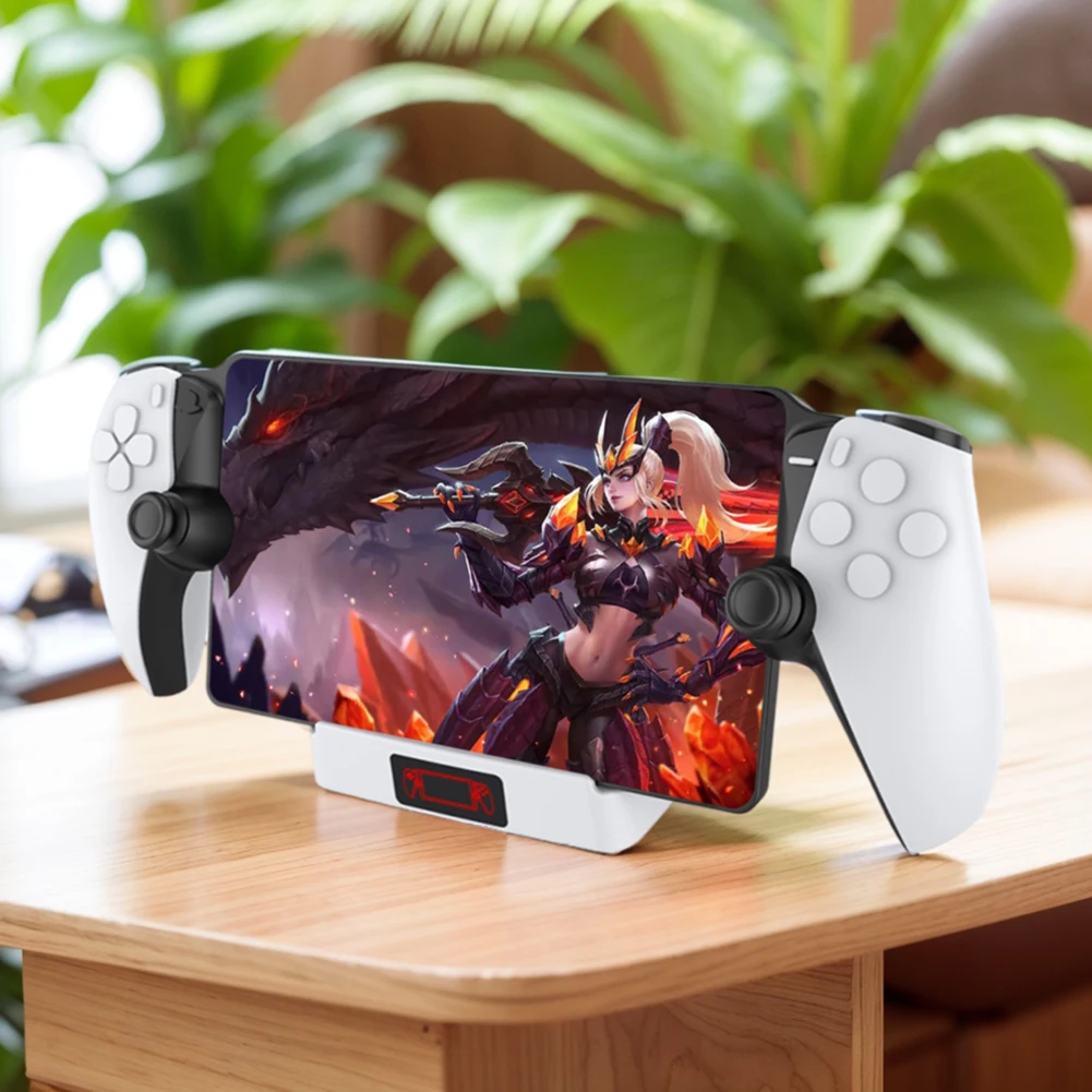 PS5 포털 충전 도크 LED 표시기 게임 콘솔 충전기 도크, 플레이스테이션 포털 핸드헬드 콘솔용 미끄럼 방지 도크