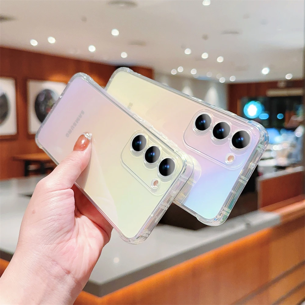 Überzug Klar Gradient Fall Für Samsung Galaxy S26 S25 S24 Ultra S23 S22 S21 Plus S26 Rand FE Laser Transparent weiche TPU Abdeckung – Detail 16