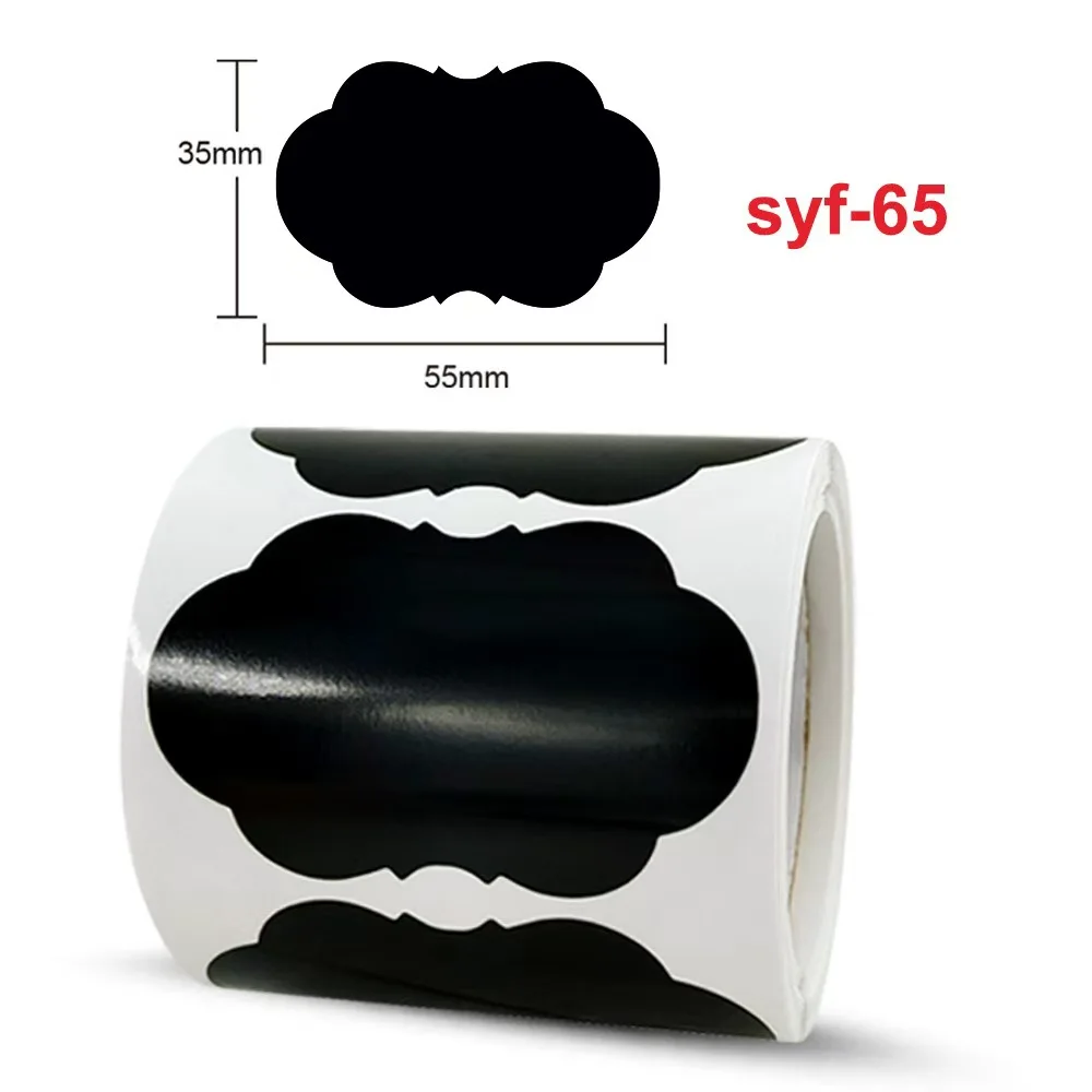 Versatile Waterproof Chalkboard Label Stickers - 120 Pack, Assorted Designs, 1.4*2.2in for Home & Kitchen Organization