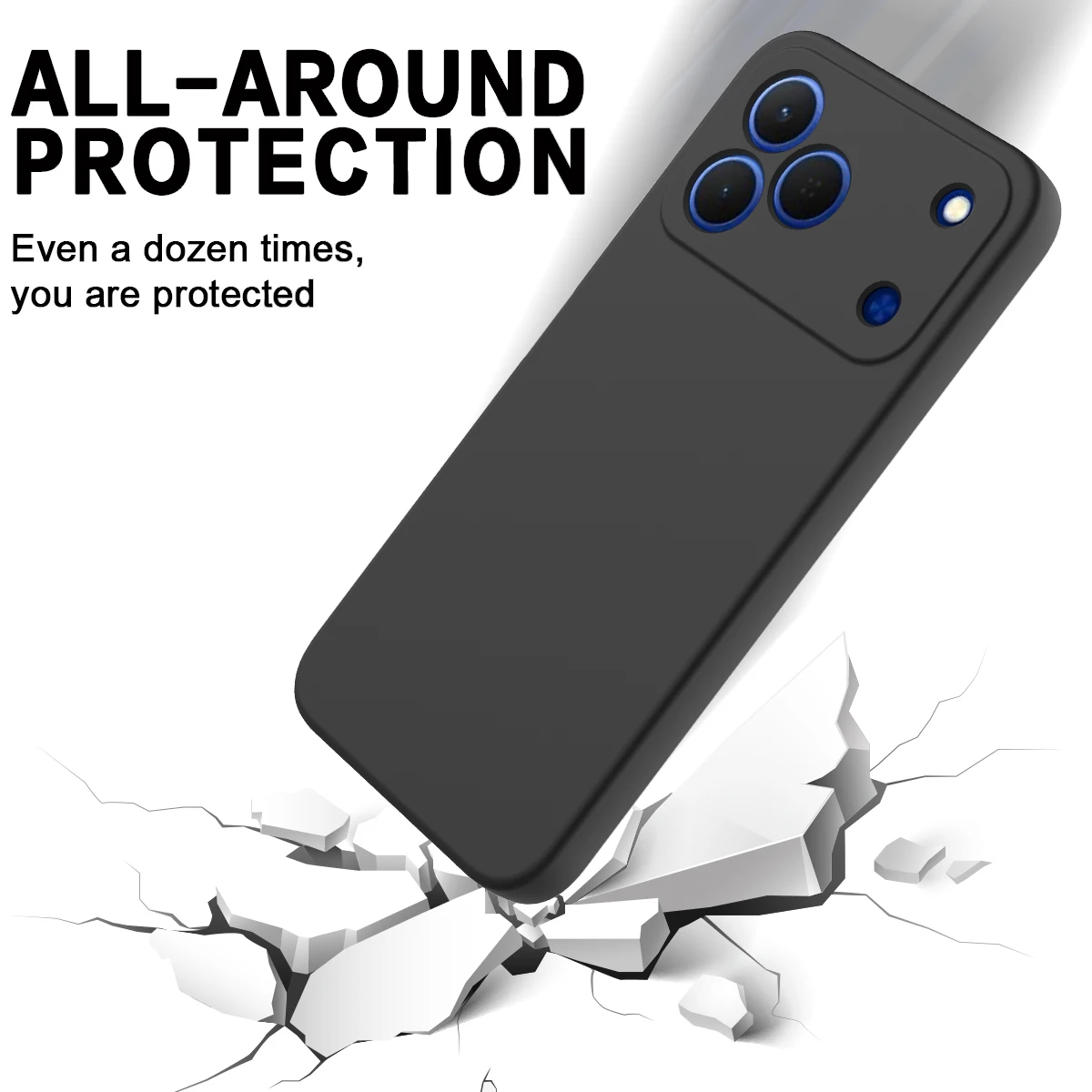 Skin-Friendly Liquid Silicone Anti-Drop Case with Lanyard