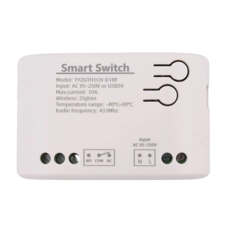 Tuya Smart Zigbee Switch With Temperature Sensor Passive Dry Contact Zigbee Relay Work With Home Assistant - 4