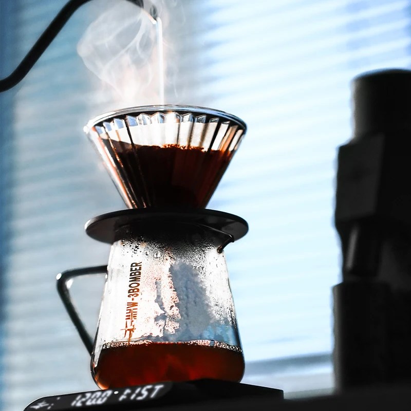 MHW-3BOMBER 500 مللي زجاج صب فوق خادم القهوة ومجمو...