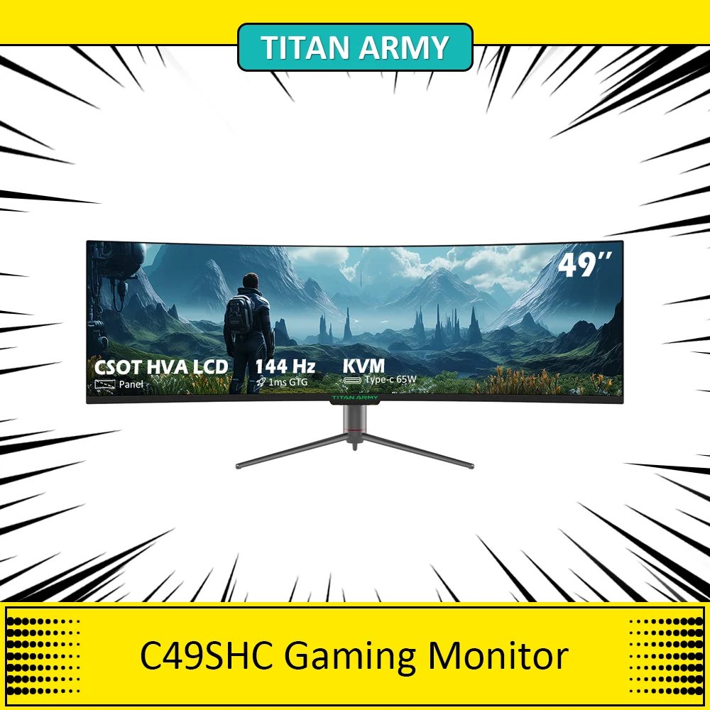TITAN ARMY C49SHC 49-calowy Monitor gamingowy z EU za $513.92 / ~1910zł
