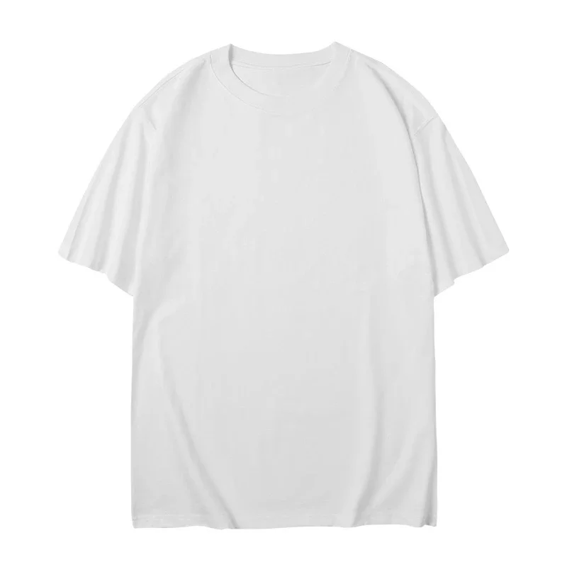 Plus Size Heavyweight Cotton T-shirt Custom Embroidered, American Vintage Americana Round Neck Short Sleeve