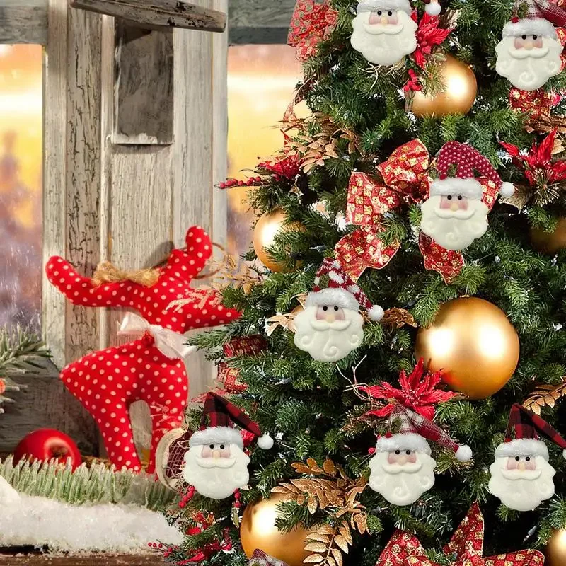 Décorations Noël Bois 2D - Lot De 12 Pendentifs Sapins - 8 Cm Pour Intérieur/extérieur