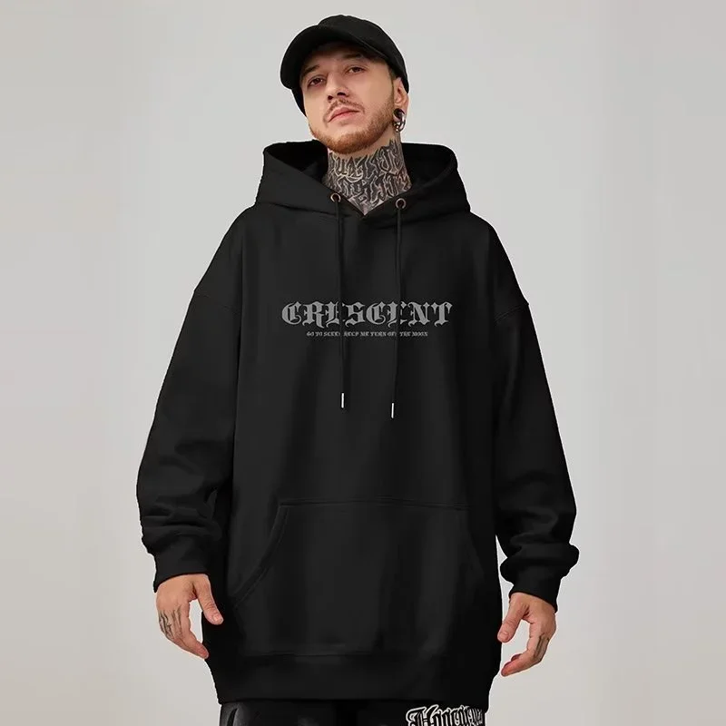 New CRESCENT MOON Print Men's Pullovers Hoodies Autumn