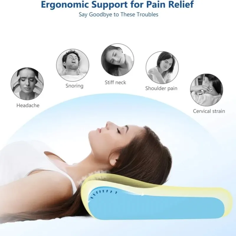 Memory Foam Bed Orthopedic Pillow Neck Protection Slow Rebound Butterfly Shaped Health Cervical Neck