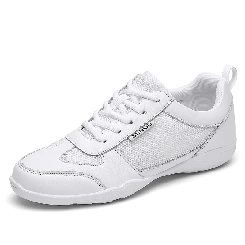 Sneakers Mesh Dance Shoes Fitness Athletic Aerobics Shoes Cheerleading Training Women white Running Breathable