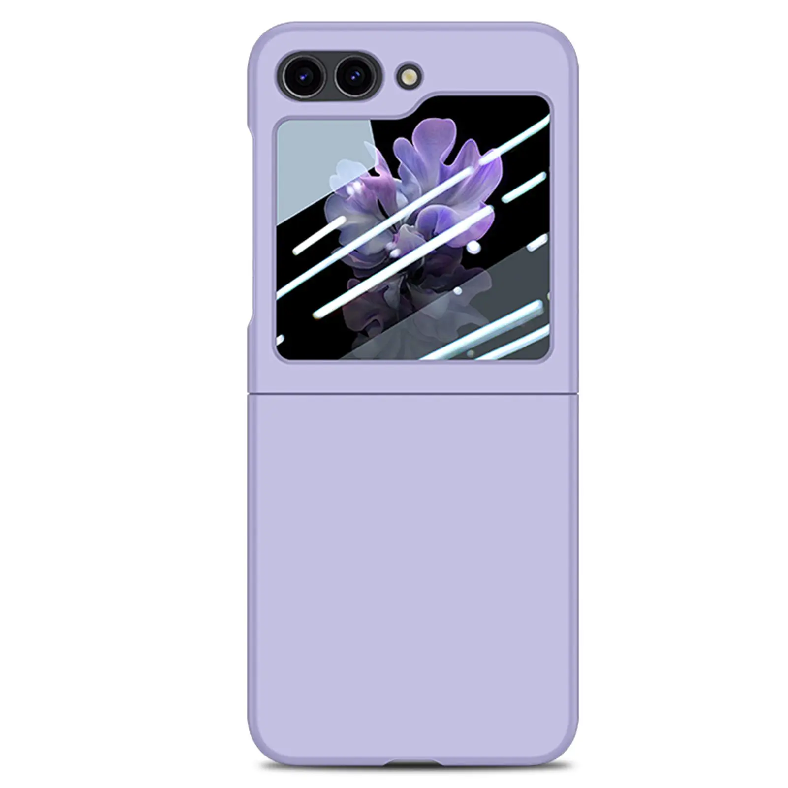 Handyhülle für Samsung Galaxy Z Flip 5 5G mit rückseitigem Glasschutz aus Kunststoff_voghion.com