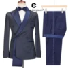 Cenne Des Graoom 2024 New Double-breasted Tuxedo Suits for Men Floral Paisley Jacquard Blazers Pants Wedding Party Wear Prom ﻿ 5