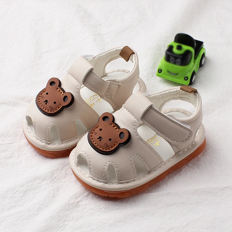 Summer Baby Girls Sandals Cartoon Bear Sandals Flat Baby Girl Princess Shoes Children's Garden Shoes Toddler First Walkers 0-1Y 1