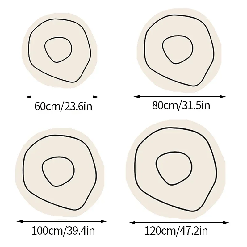Ins Irregular Carpet Living Room Coffee Table Floor Mat Nordic Simple Lines Large Rug Bedroom Bedside Soft Decor Carpets 러그 카페트