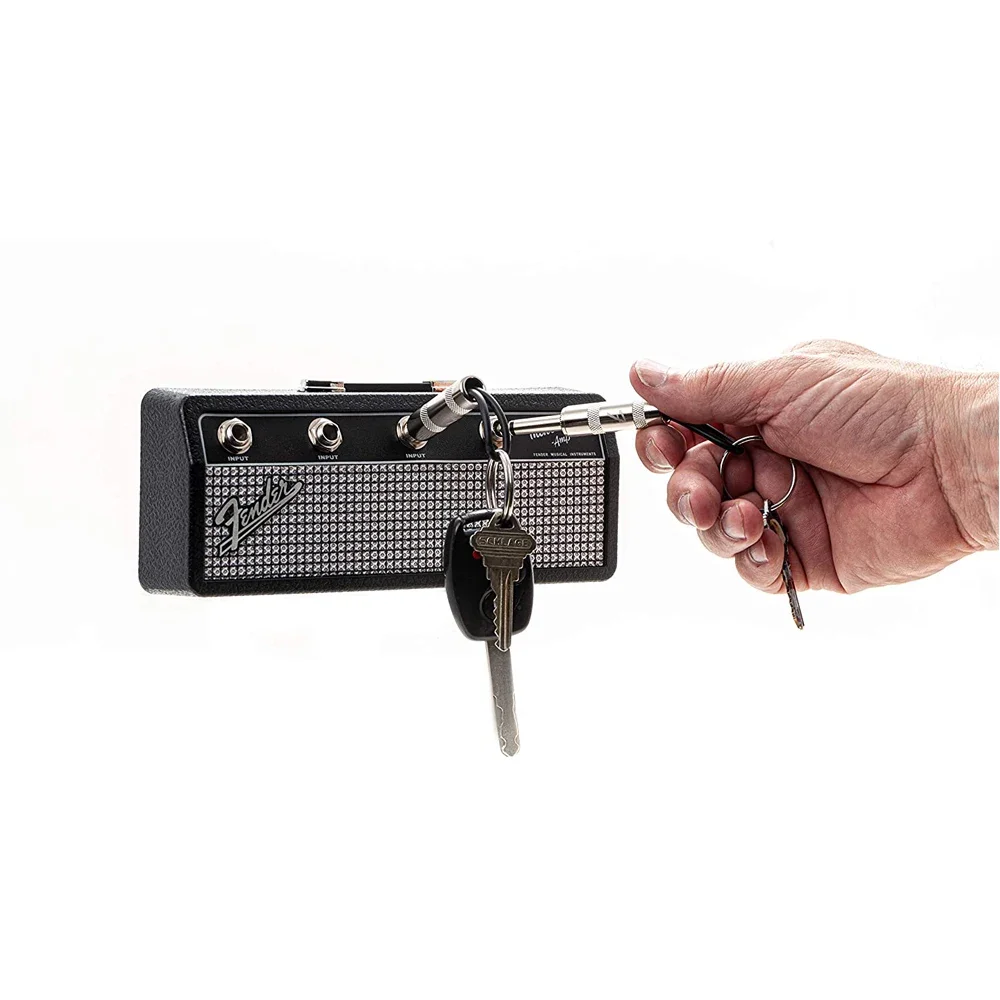 Key Holder Blues Music Storage Jack Rack Guitar Wall Keychain Vintage Amplifier Home Decoration Gift Llaveros guitar keychain