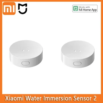 XIAOMI Sensore di perdite d'acqua 2 Rilevatore di immersione in acqua Bluetooth Sensore di ammollo Allarme sonoro e luminoso Telecomando con Mi Home