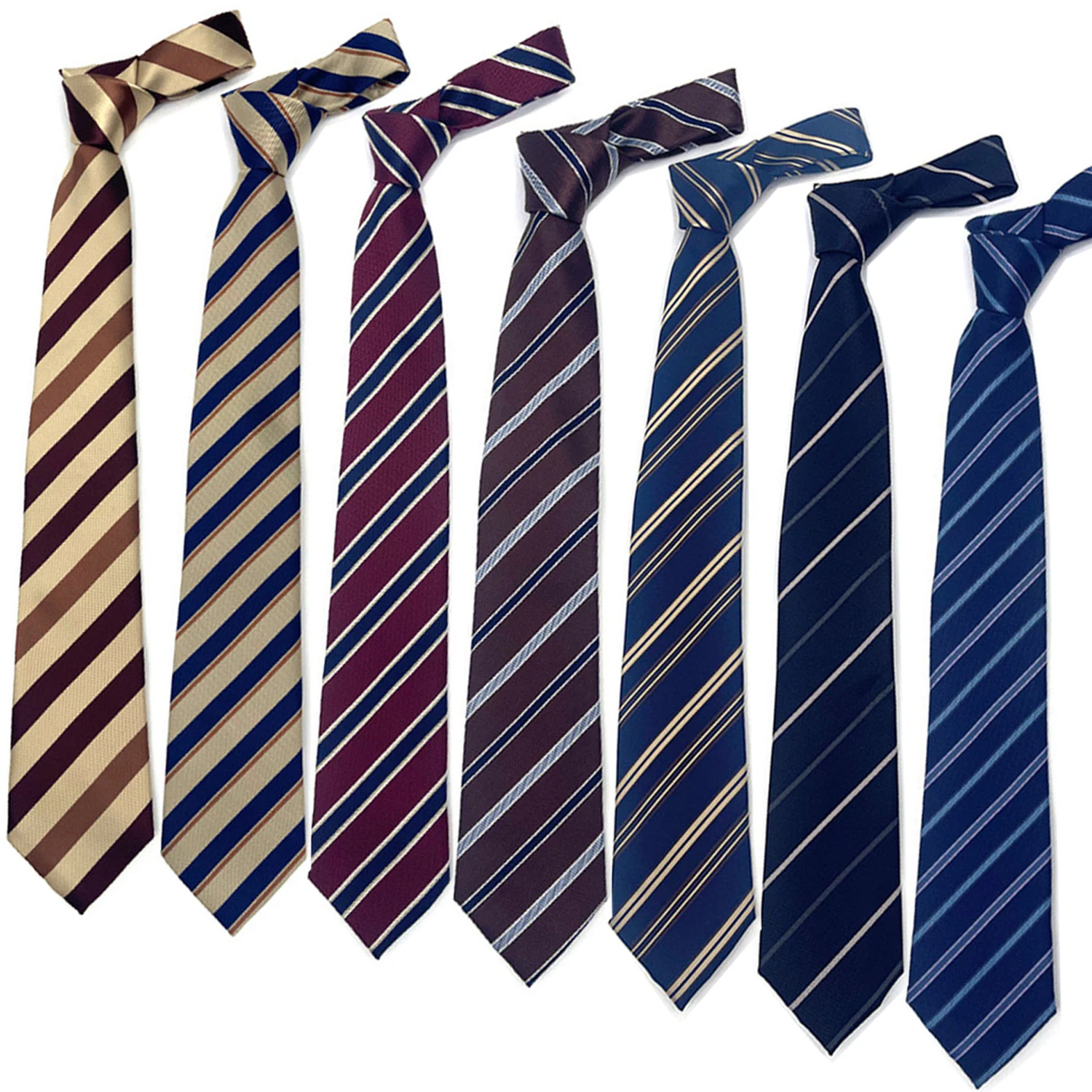 

Fashion Ties for Men Women 1200-PIN 8CM 3.15'' Business Wedding Accessories Silk Tie Striped Pattern Black Blue Red Necktie