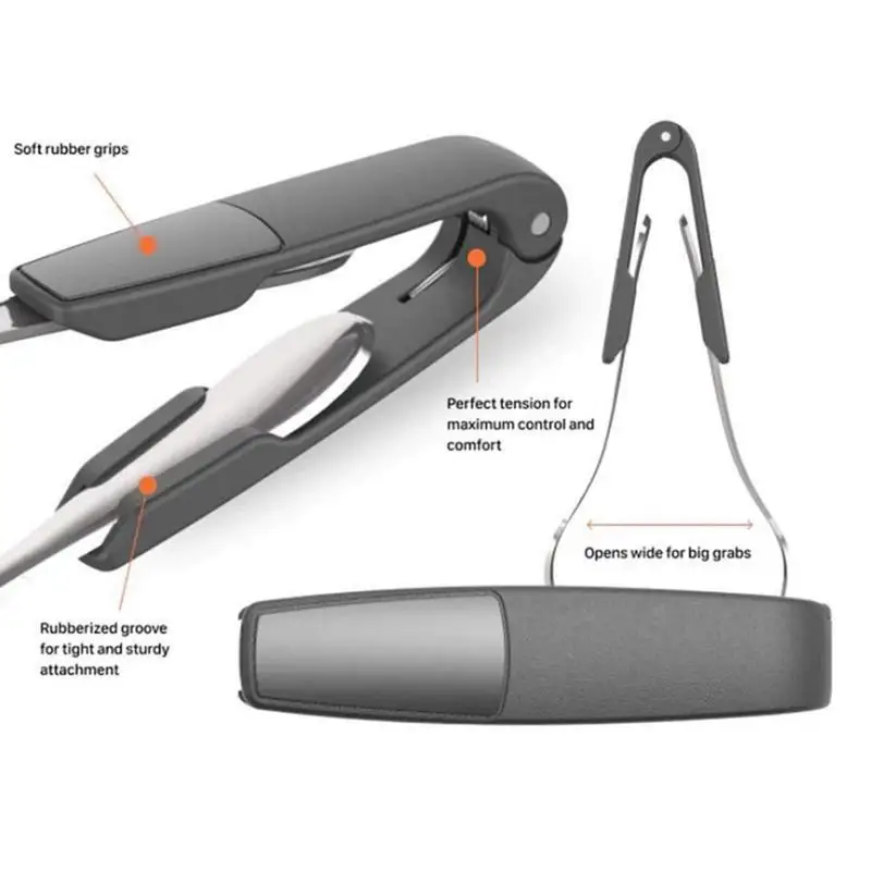 BBQ Tongs Steak Tongs for Inserting forks And Spoons Multi Functional Serving for BBQ Grilling Salad Cakes